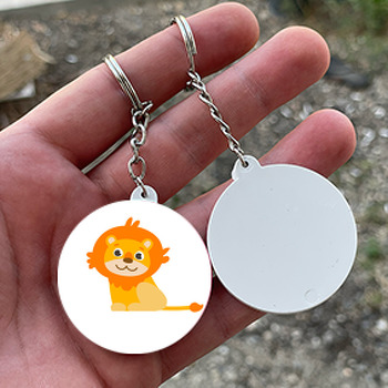 Aslan Temalı Plastik Anahtarlık