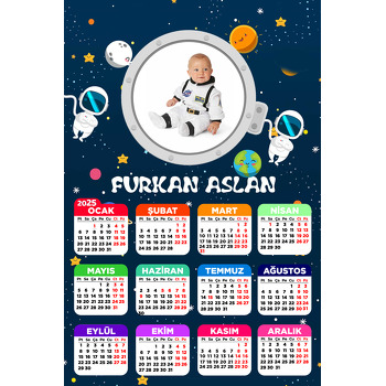 Astronot Temalı Takvim Magnet