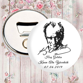 Atatürk Temalı Hoşgeldin Bebek Magnet Açacak