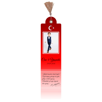 Atatürk ve Bayrak Temalı Kitap Ayracı