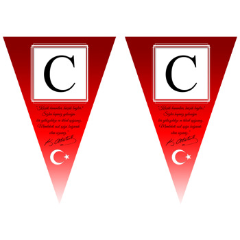 Atatürk ve Bayrak Temalı Parti Banner