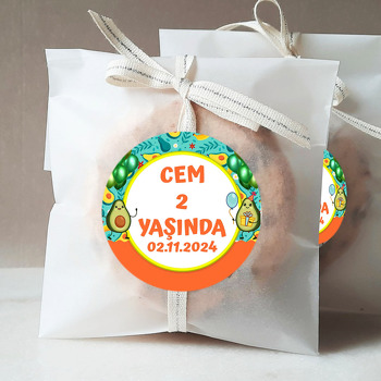Avokado Temalı Sticker