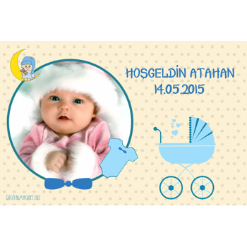 Ay Temalı Hoşgeldin Bebek Magnet 2
