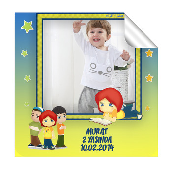Ayas Temalı  Kare Etiket