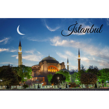 Ayasofya Camii ile Ay Temalı Magnet