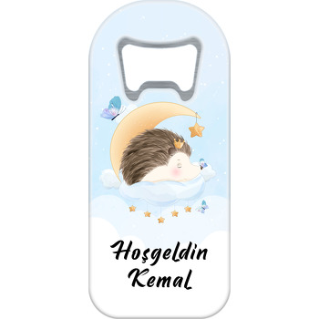 Ayda Uyuyan Kirpi Temalı Uzun Magnet Açacak