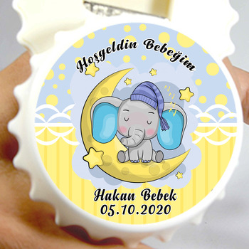 Aydede Ve Uykucu Fil Temalı Kapak Şekilli Magnet Açacak