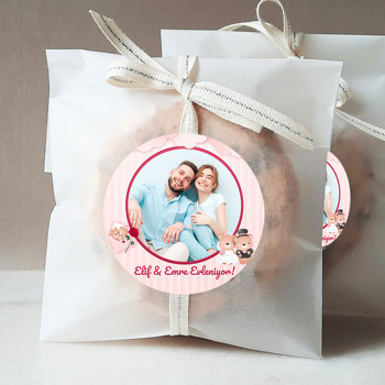 Ayıcık Gelin ile Damat Temalı Sticker