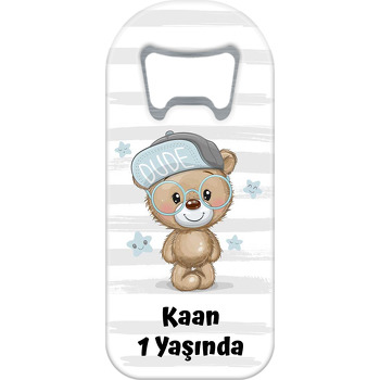 Ayıcık ile Mavi Yıldızlar Temalı Uzun Magnet Açacak