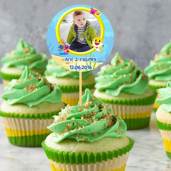 Sevimli Köpek Balığı Temalı Resimli Kürdan Süs