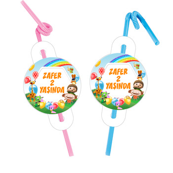 Baby Tv Ekip Temalı Pipet ve Kartı