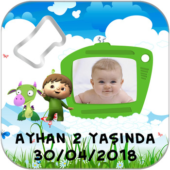 Baby Tv Temalı Kare Magnet Açacak
