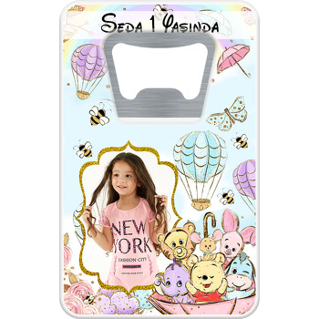 Baby Winnie The Pooh Temalı Resimli Dikdörtgen Magnet Açacak