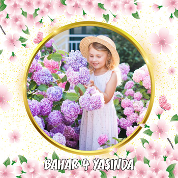 Bahar Temalı Kare Parti Afiş