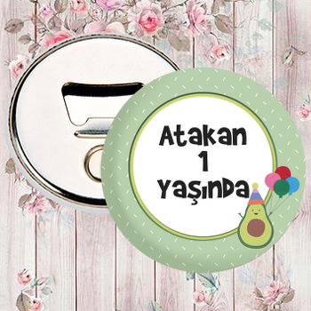 Balonlu Avokado Temalı Magnet Açacak
