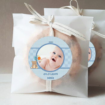 Balonlu Ayıcık Temalı Resimli Sticker
