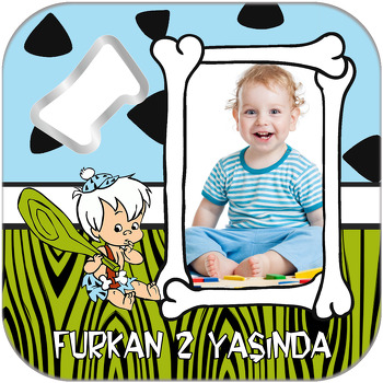 Bambam Temalı Kare Magnet Açacak