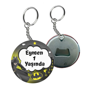 Batman ile Gotham Şehri Temalı Arkası Açacak Anahtarlık