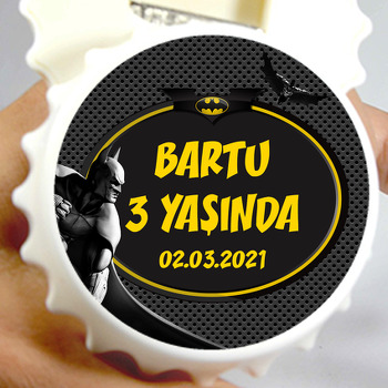 Batman Siyah Fon Temalı Kapak Şekilli Magnet Açacak