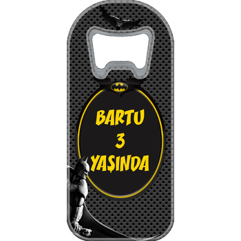 Batman Siyah Fon Temalı Uzun Doğum Günü Magnet Açacak