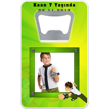 Ben 10 Temalı Dikdörtgen Magnet Açacak
