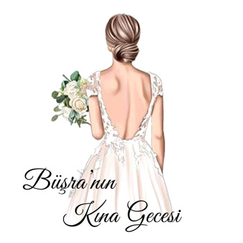 Beyaz Güller ile Gelin ve Kına Gecesi Temalı Kare Parti Afiş