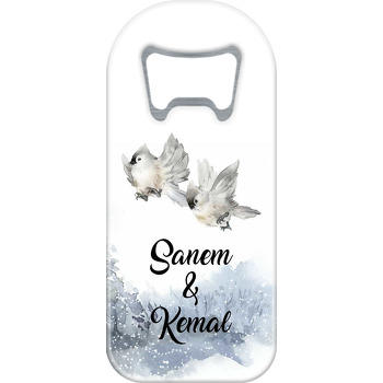 Beyaz Kar Kuşları Temalı Uzun Magnet Açacak