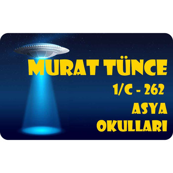 Beyaz Uzay Gemisi Temalı Defter Etiketi