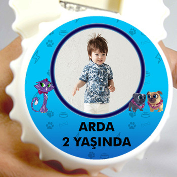 Bingo ve Rolinin Maceraları Temalı Resimli Kapak Şekilli Magnet Açacak