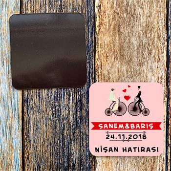 Bisiklet Temalı Söz Nişan Magnet