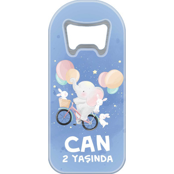 Bisikletle Uçan Fil Temalı Uzun Magnet Açacak