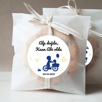 Bisikletli Abi Kardeş Temalı Sticker