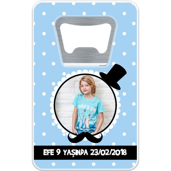 Bıyık Temalı Dikdörtgen Magnet Açacak