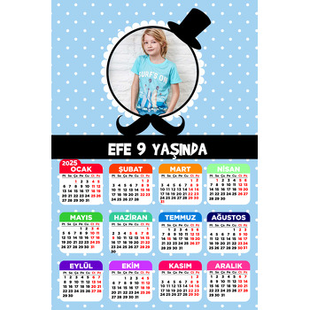 Bıyık Temalı Takvim Magnet
