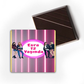 Blackpink Neon Çerçeve Temalı Çikolata Sargısı