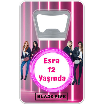 Blackpink Neon Çerçeve Temalı Dikdörtgen Magnet Açacak