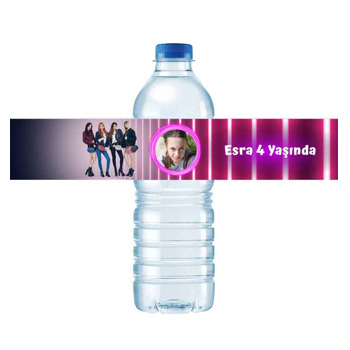 Blackpink Neon Çerçeve Temalı Su Şişesi Etiketi