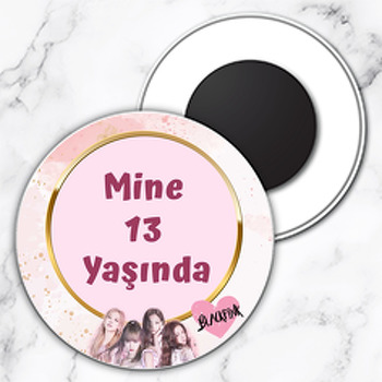 Blackpink Temalı Daire Plastik Magnet
