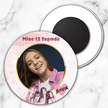 Blackpink Temalı Daire Plastik Magnet