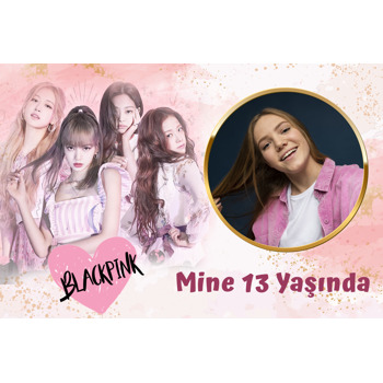 Blackpink Temalı Doğum Günü Plastik Magnet