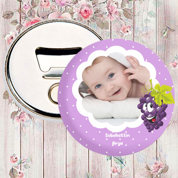 Böğürtlen Temalı Resimli Magnet Açacak