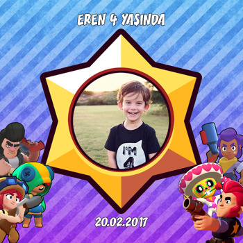 Brawl Star Temalı Kare Afiş