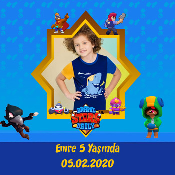 Brawl Stars Temalı Doğum Günü   Kare Parti Afiş