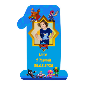 Brawl Stars Temalı Doğum Günü Magnet
