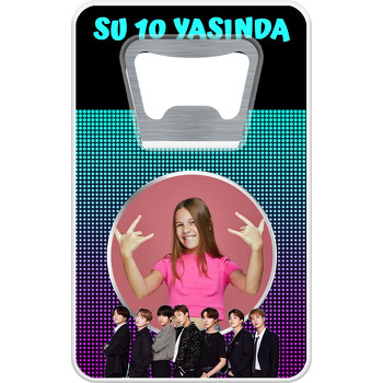BTS Temalı Dikdörtgen Magnet Açacak