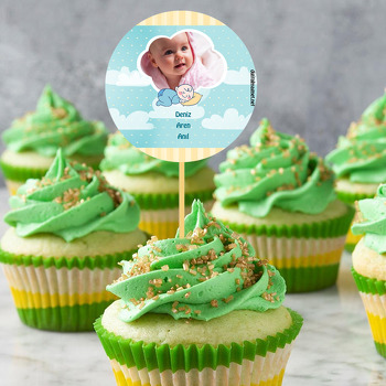 Bulut Temalı Hoşgeldin Bebek Kürdan Süs