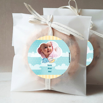 Bulut Temalı Hoşgeldin Bebek Sticker