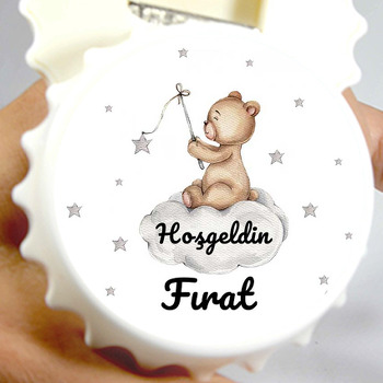 Bulutta Oltalı Ayıcık Temalı Kapak Şekilli Magnet Açacak
