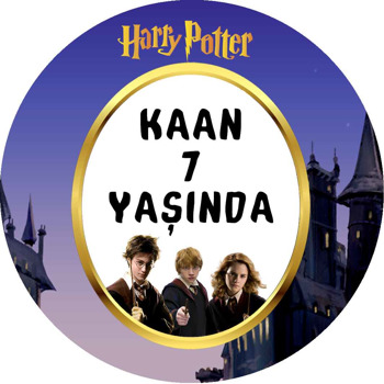 Büyücü Arkadaşlar Temalı Akrilik Daire Magnet