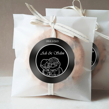 Carl ve Ellie Slüet Plak Temalı Sticker